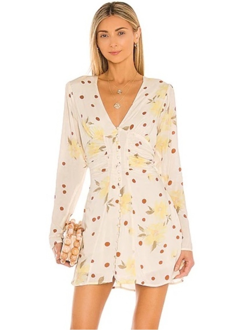 NWT Free People Date Night Mini Dress Sunshine Combo S Fall Transition Boho